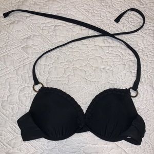 Black push-up bikini top